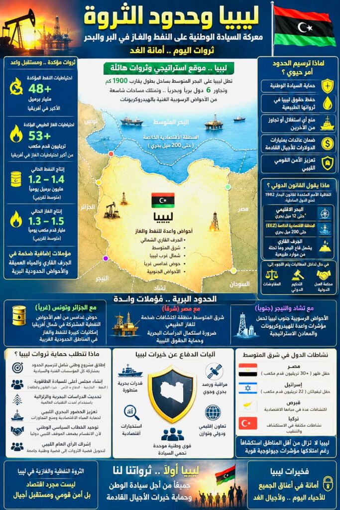 "الشلوي": ليبيا وحدود الثروة.. معركة السيادة الوطنية على النفط والغاز في البر والبحر