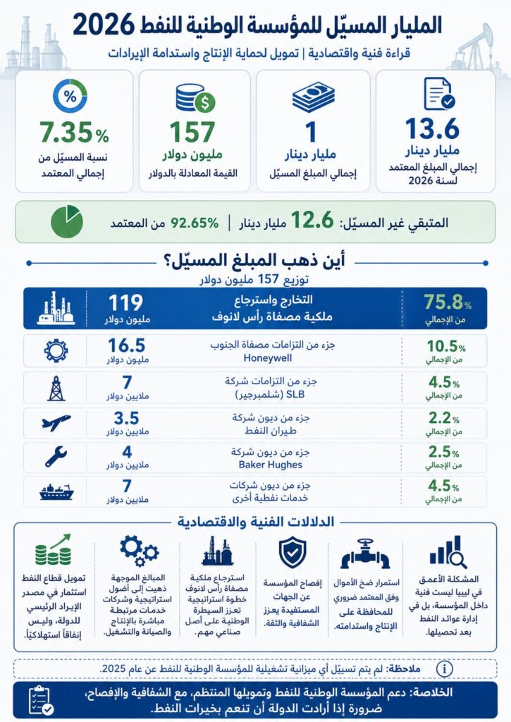 "الشلوي": المليار الذي يحمي المليارات.. تمويل المؤسسة الوطنية للنفط ليس إنفاقاً استهلاكياً بل حماية لإيرادات ليبيا