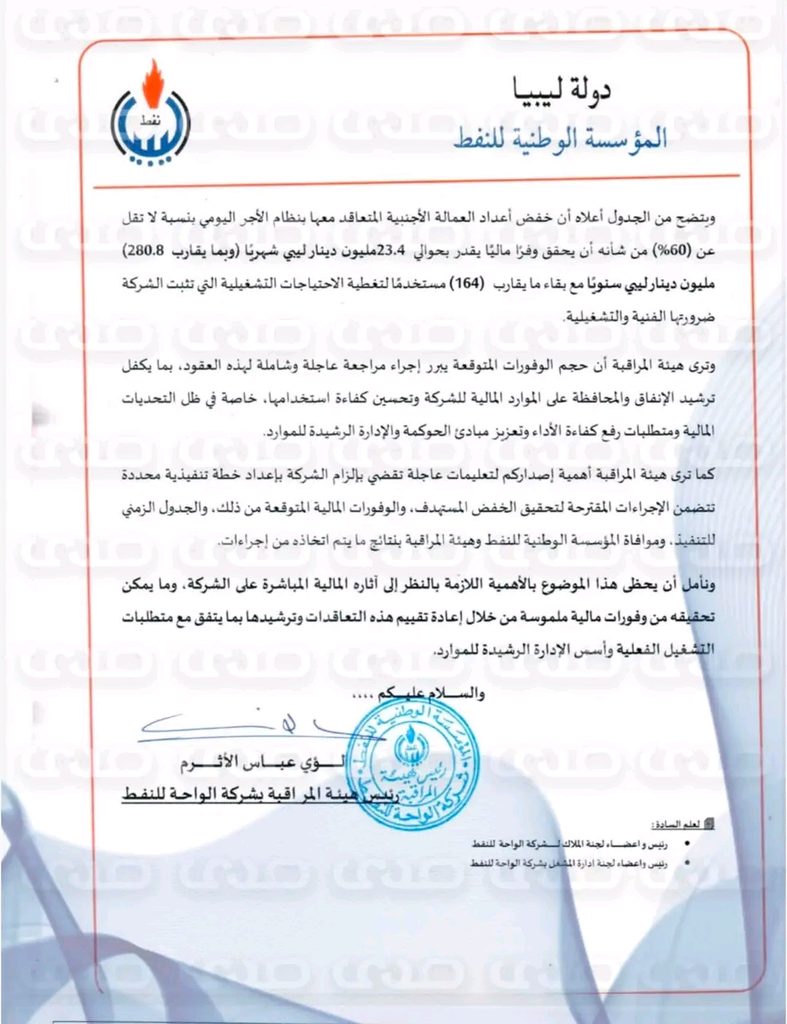 خاص.. 468 مليون دينار سنويًا لعمالة أجنبية في «الواحة» وسط تهميش المهندسين الليبيين