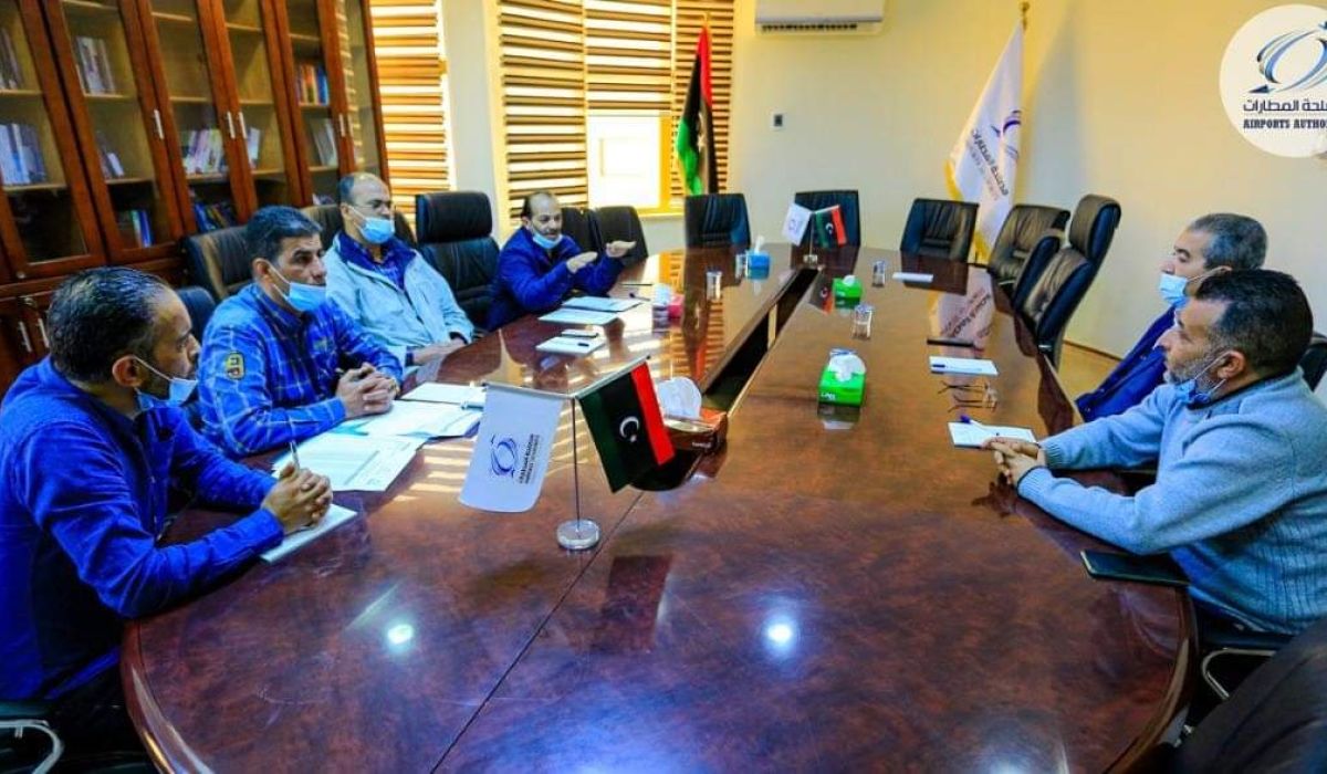 اجتماع مصلحة المطارات و شركة الخطوط الجوية الليبية لمناقشة الالتزامات المالية القائمة على الشركة