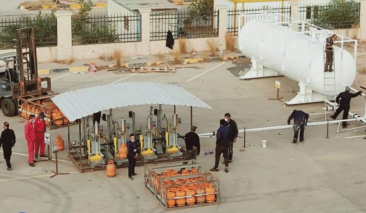 البريقة لتسويق النفط تفتتح أول محطة تعبئة اسطوانات غاز ثابتة