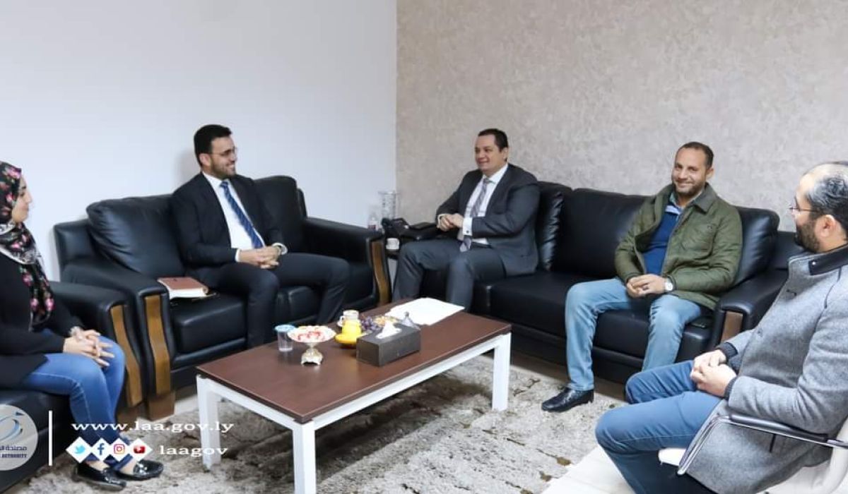مصلحة المطارات تبحث مع الشركة الليبية للخدمات الأرضية سير العمل