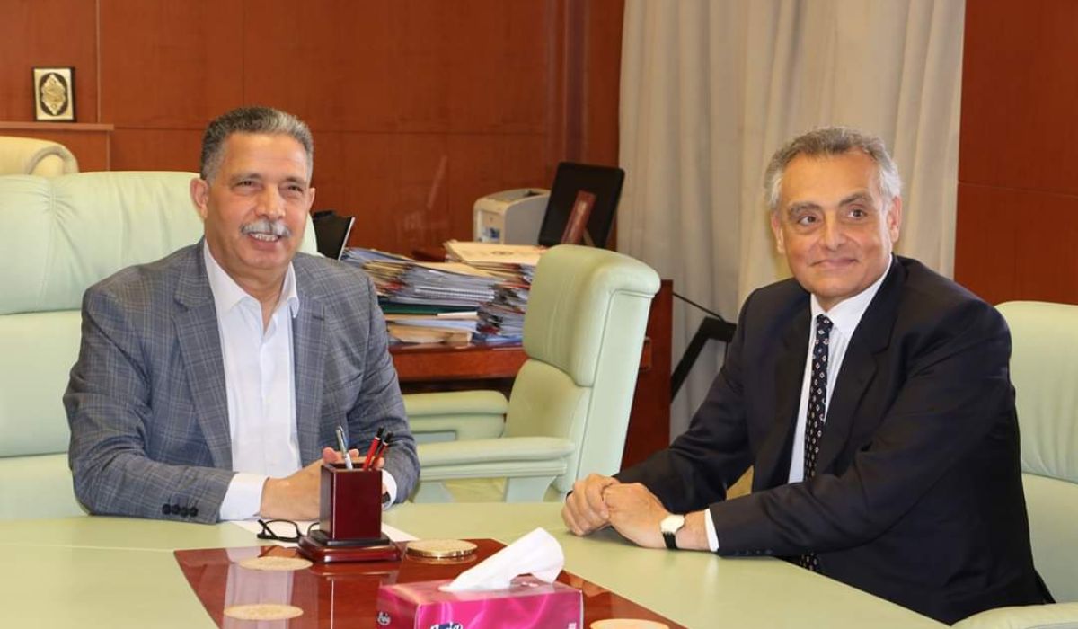 مشروع الطريق الجديد امساعد - رأس جدير محور اجتماع وزير المواصلات وسفير إيطاليا