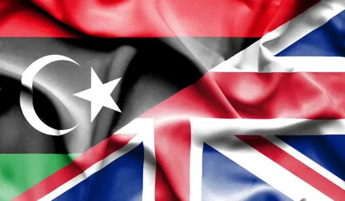 libyan and british flags