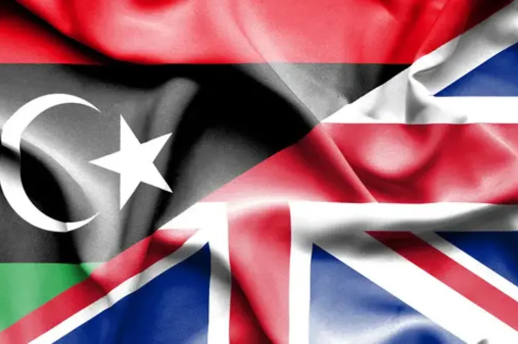 libyan and british flags