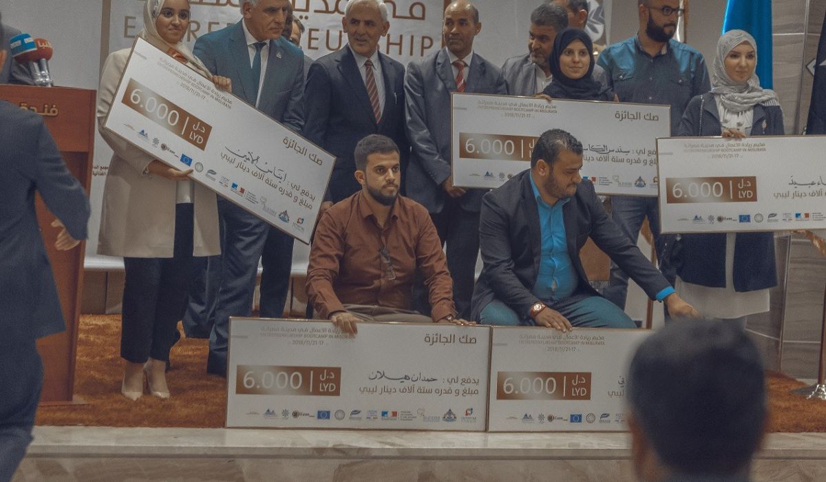 5 مشاريع تفوز بجائزة مقدارها 6 الاف دينار في اختتام المخيم الأول لرواد الأعمال بمصراته