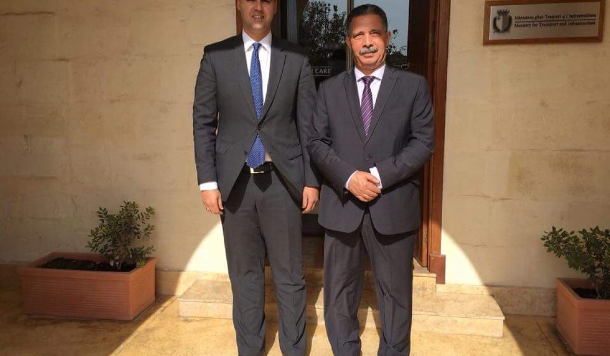 اجتماع مع وزير المواصلات المالطي يناقش امكانية فتح خط بحري بين مالطا و ليبيا