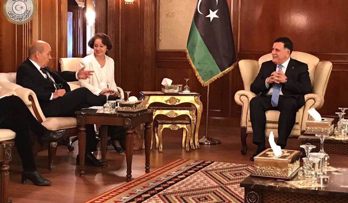 السراج يلتقي وزير الخارجية الفرنسي و فرنسا تقدم مليون يورو لصندوق الإستقرار في ليبيا