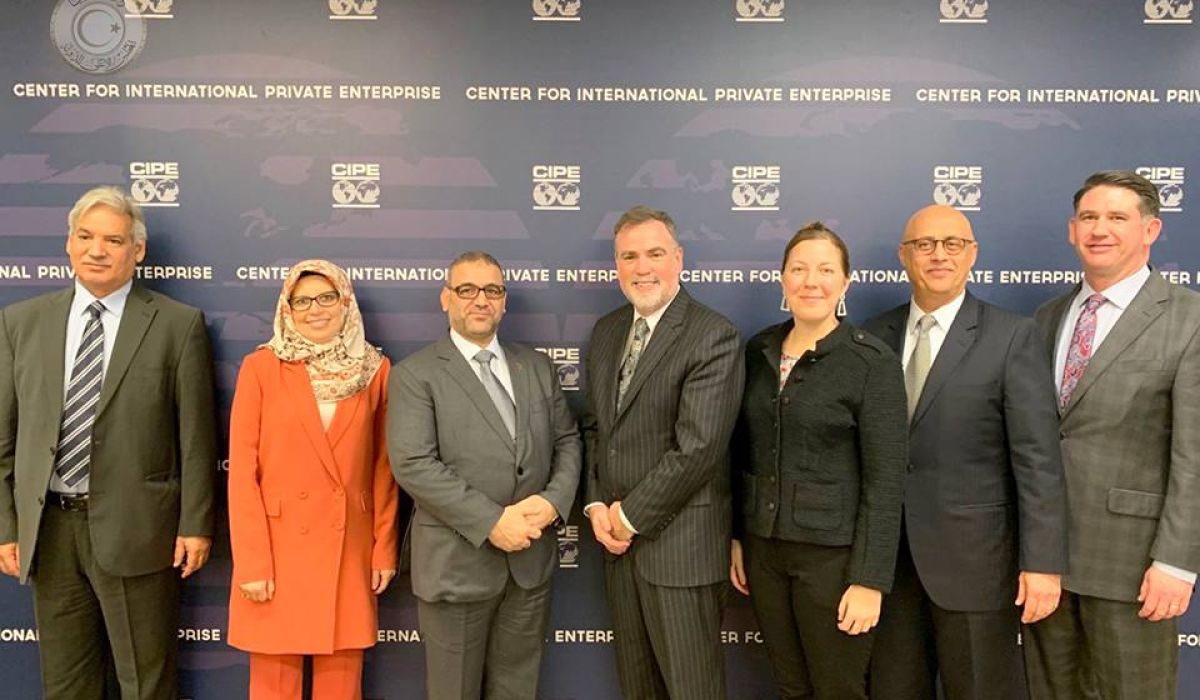 المشري يناقش مع مدير مركز المشروعات الدولية الخاصة بواشنطن دور القطاع الخاص في تنمية الاقتصاد الليبي