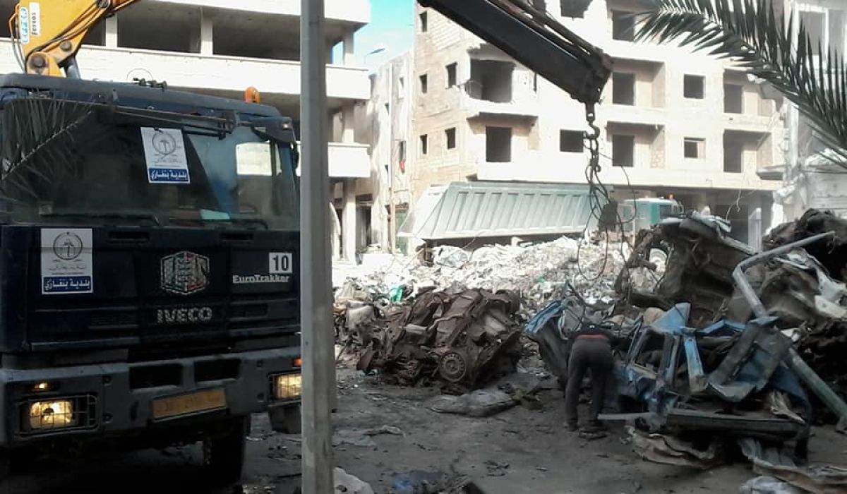 العبيدي : شركة البناء والتشييد تواصل إزالة الركام عن بنغازي